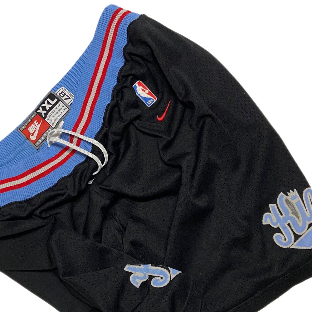 Vintage Team Nike Rewind Sacramento Kings Basketball Shorts Sportswear Swoosh